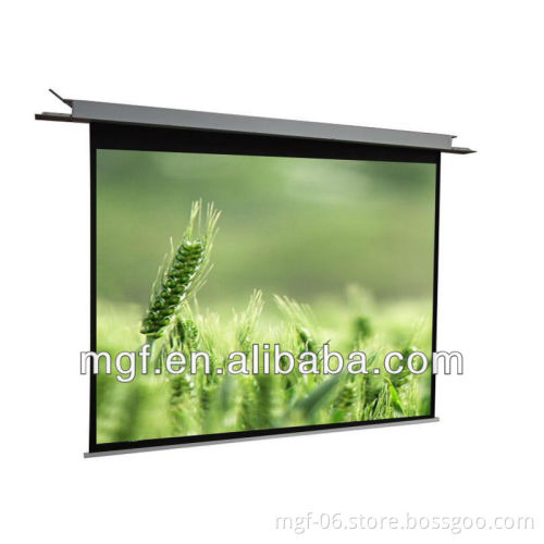 150" inch electric projection screen/ceiling hanging projector screen
